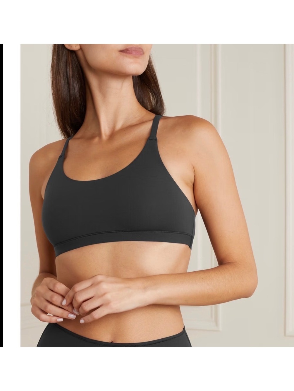Skims Fits Everybody Racerback Bralette Color ONYX Size Medium